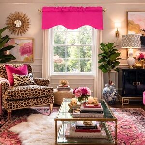 Valance - Modern Scalloped Valance Rod Pocket